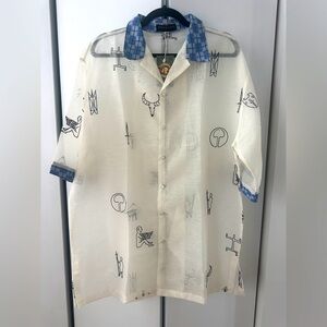 Unique Sheer Embroidered Top